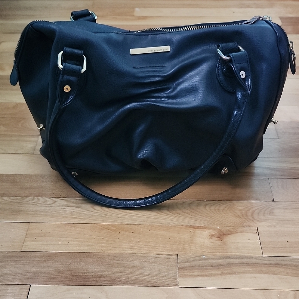 Matt By Matt And Nat Elegant Black Faux Leather Handbag